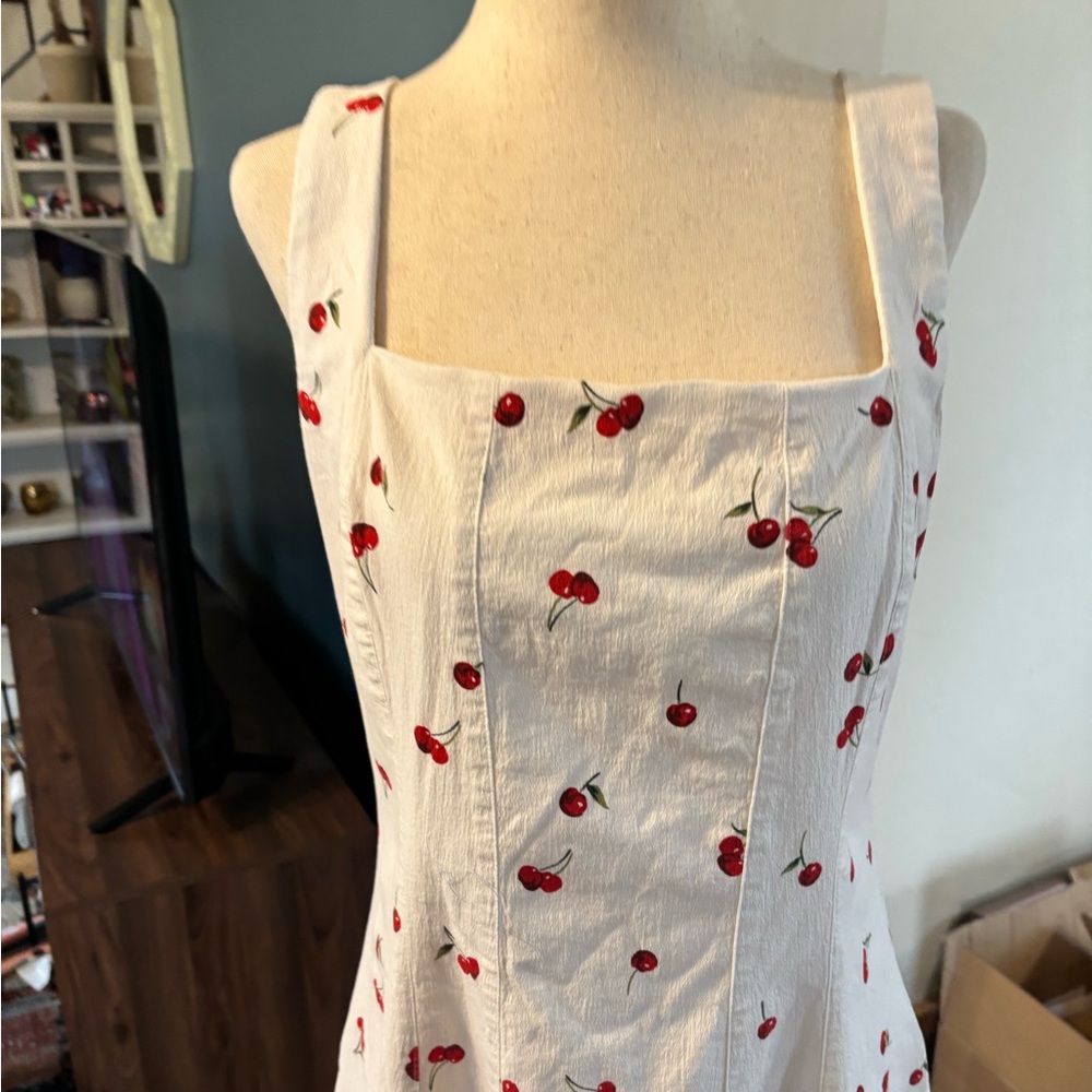 Abercrombie Mila Stretch Midi Dress Size Large Tall - Picture 5 of 8